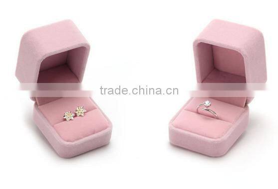 Top grade ring box velvet ring box jewelry packaging box ring box black