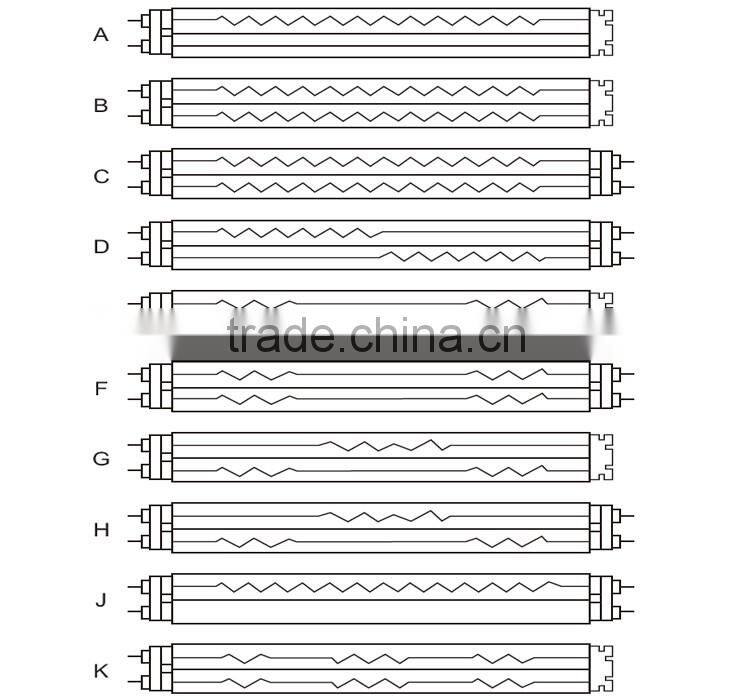 UVIR Medium Wave Twin Tube Infrared Heating Lamp