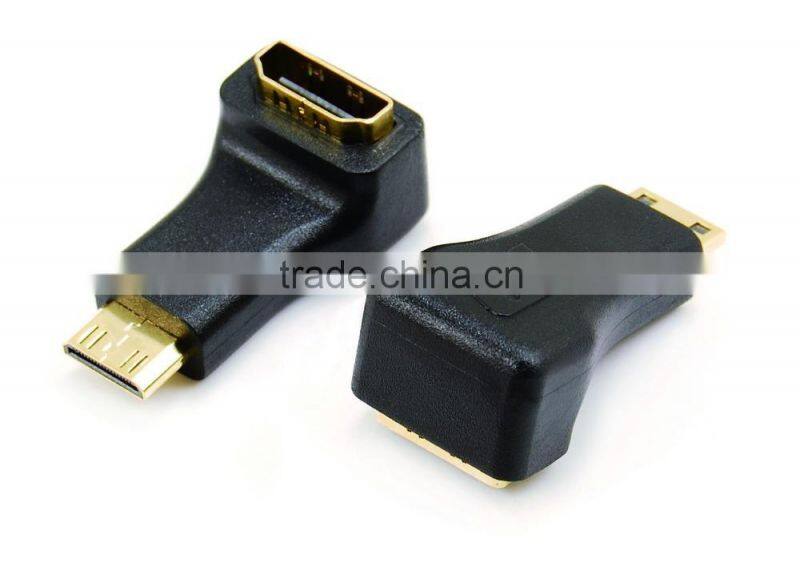 90 degree HDMI A female to MINI male adapter black model