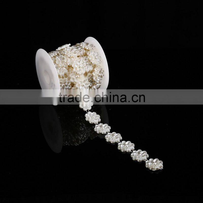 Pretty Fancy Plastic Pearl Chain without Acrystal for Lady Garment