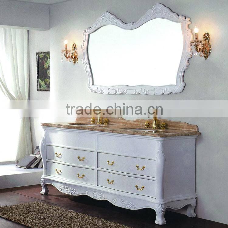 Foshan bathroom vanity furniture modern and white solid wood WTS134