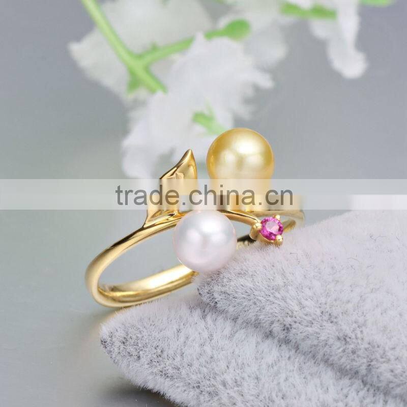 high quality sterling silver pearl rings for women