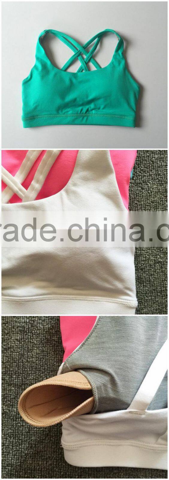 Women Sport Bra Beautiful Back Cross Professional Sport Bra Running Sport Bra Moisture Absorption the bra breathable