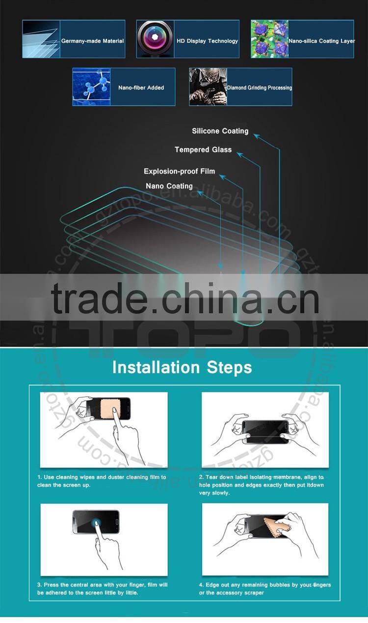 Arc edge Tempered Glass Screen Protector Film prevent scratches HD clear gold tempered glass For Samsung galaxy note3