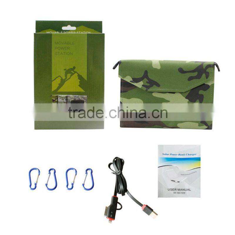 Factory 2016 hot selling foldable 5A 2A solar panel charger for laptop