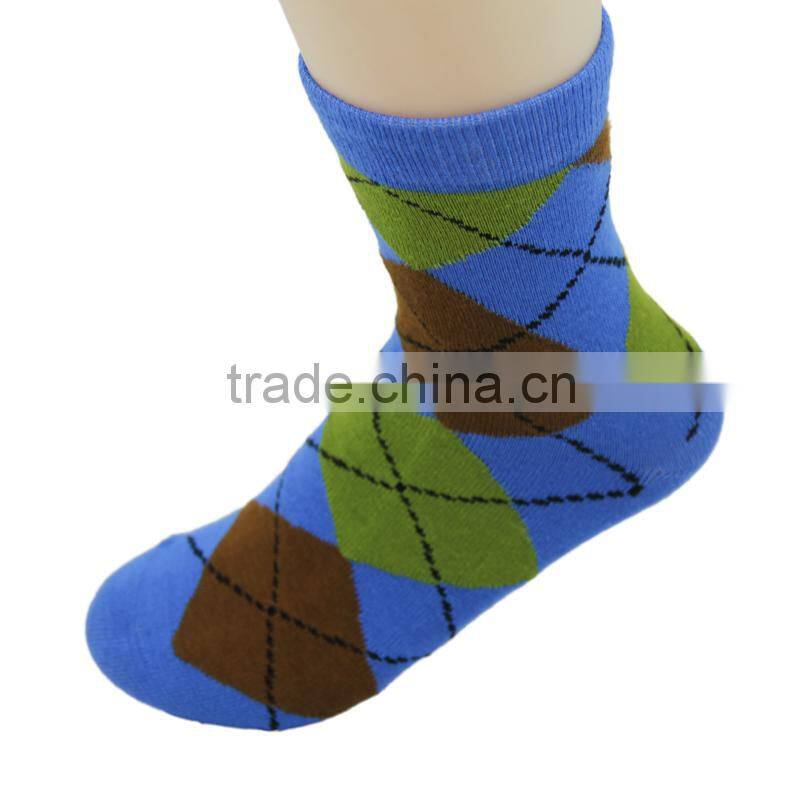 GSC-09 2015 Fashion cutom argyle design children newline bamboo socks