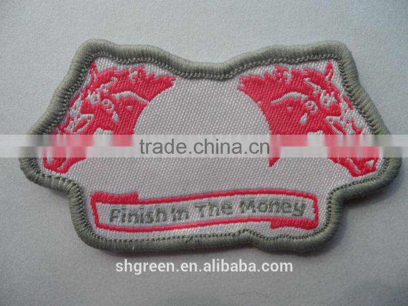 White twill garments/bags woven labels,woven patches