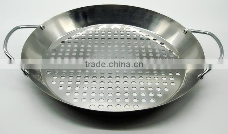 Ex-Factory Price Double Handles Stainless Steel BBQ Grill Pan bbq pan BT-BBQ104