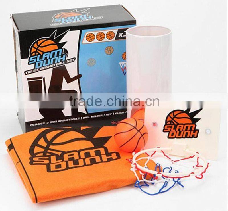 Toilet Basketball Set, Mini Toilet Basketball Game Set, Slam Dunk Toilet Basketball