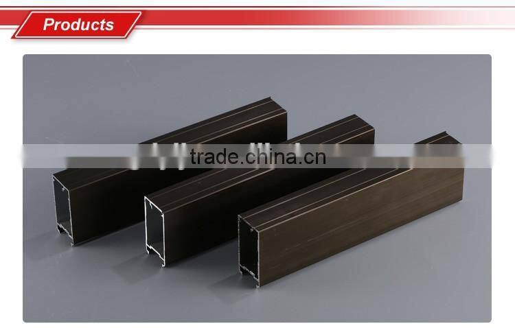 Anodized bronze aluminum square hollow tube for decoration