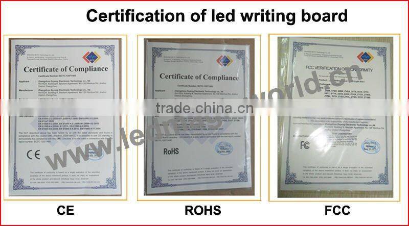 High Quality Sparkle Neon Marker Pen Chalk Board LED Writing Board