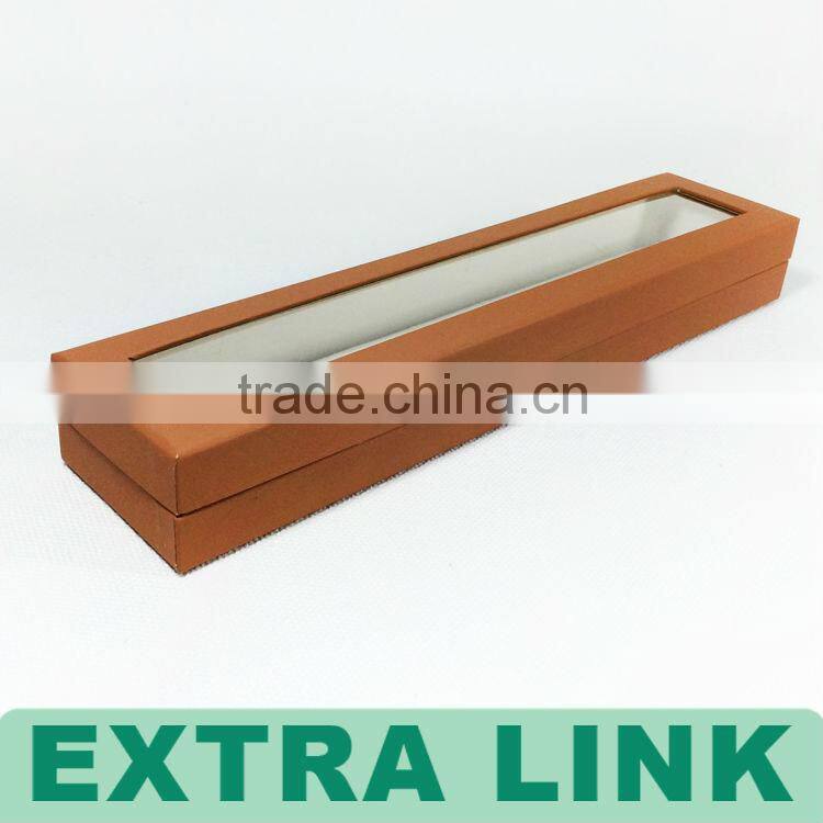 Made In China Eco-Friendly Display Royal Cardboard Paper Clear PVC Window Necklace Jewelry Gift Box