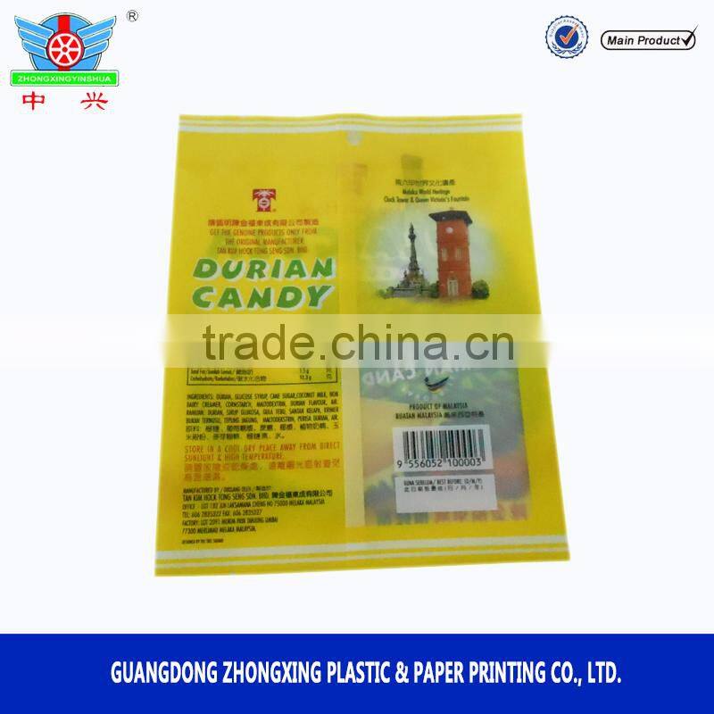 Food packaging laminated LDPE plastic candy wrapper bag