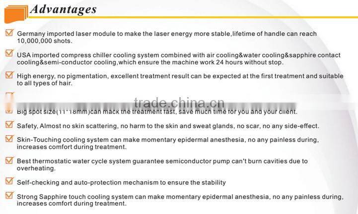 High quality Painless And Efficient Hair Removal machine 808 nm Laser Diode