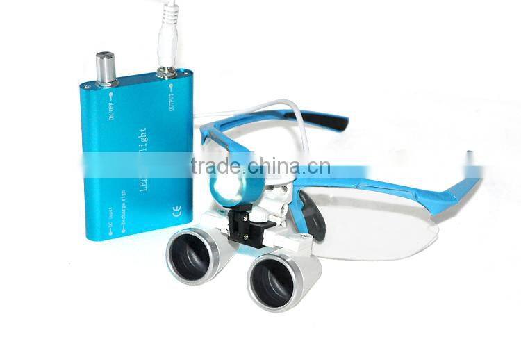 2.5X 3.5X magnification Dentist Surgical Medical Binocular Dental Loupes with LED HeadLight Lamp