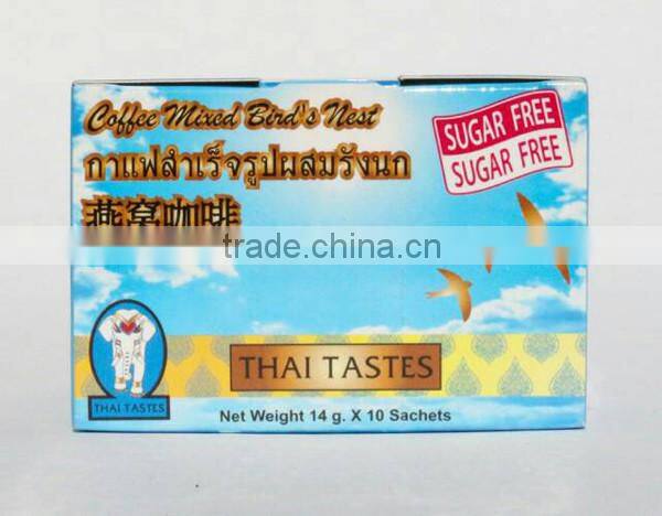 Natural Product Thai Tastes Instant Coffee Mixed Bird's Nest Sugar Free Healthy Coffee , High Quality With Proteins And Nutritio