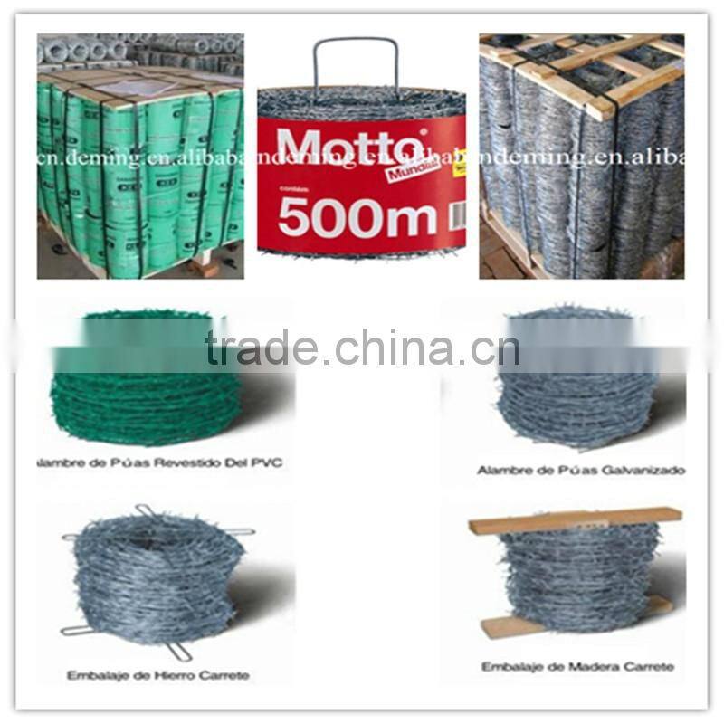 hot dip galvanized double line twist barb wire for security