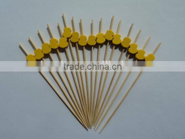 wholesale dispoable bamboo fruit forks bamboo craft