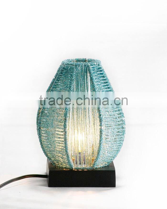 Bead twisted lamp, bamboo lamp included electric wire, socket and light bulb