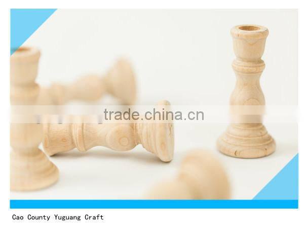 3 inch tall Unfinished Wooden Candle Holders for wedding decor