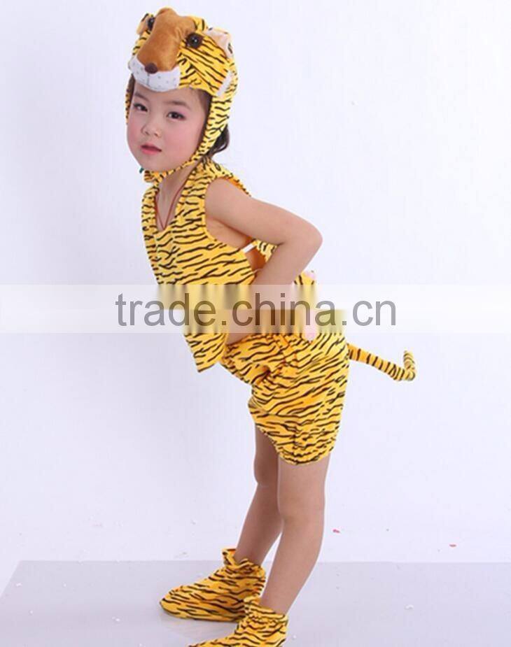 Performance Dress Up Sleeveless Kids Tiger Animal Costumes