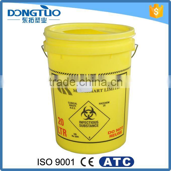 High quality heavy duty plastic bucket 10 liter, small plastic buckets with lids
