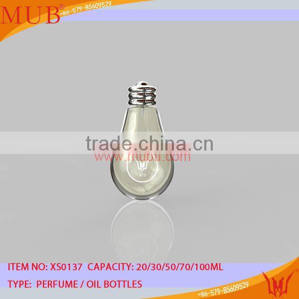 2015 bulb shape glass perfume bottle
