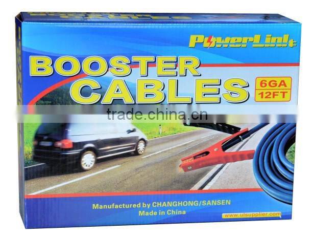 H20199 car battery cable with protector/jump cable/car emergency tools