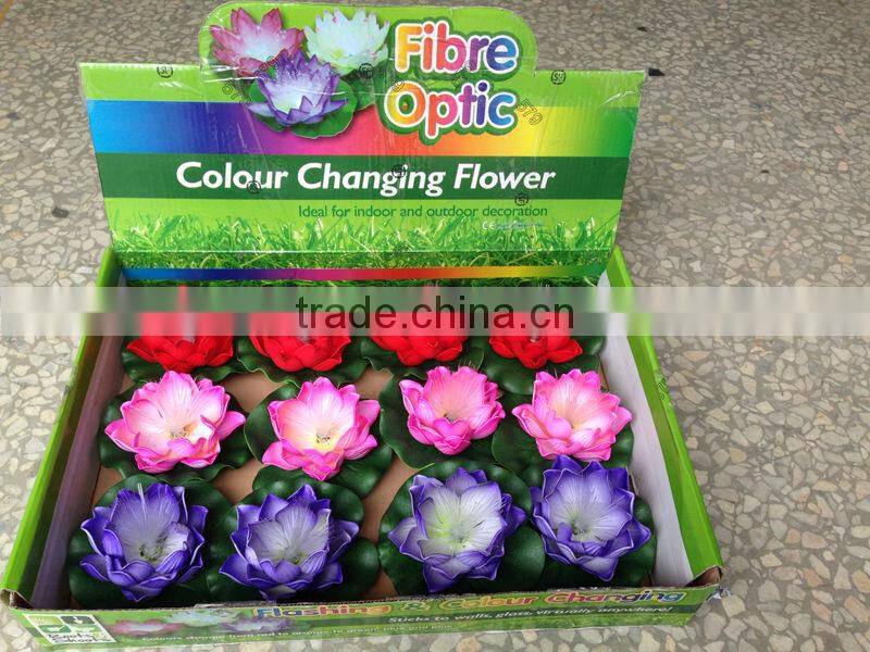 waterproof LED lotus light fiber optic lotus