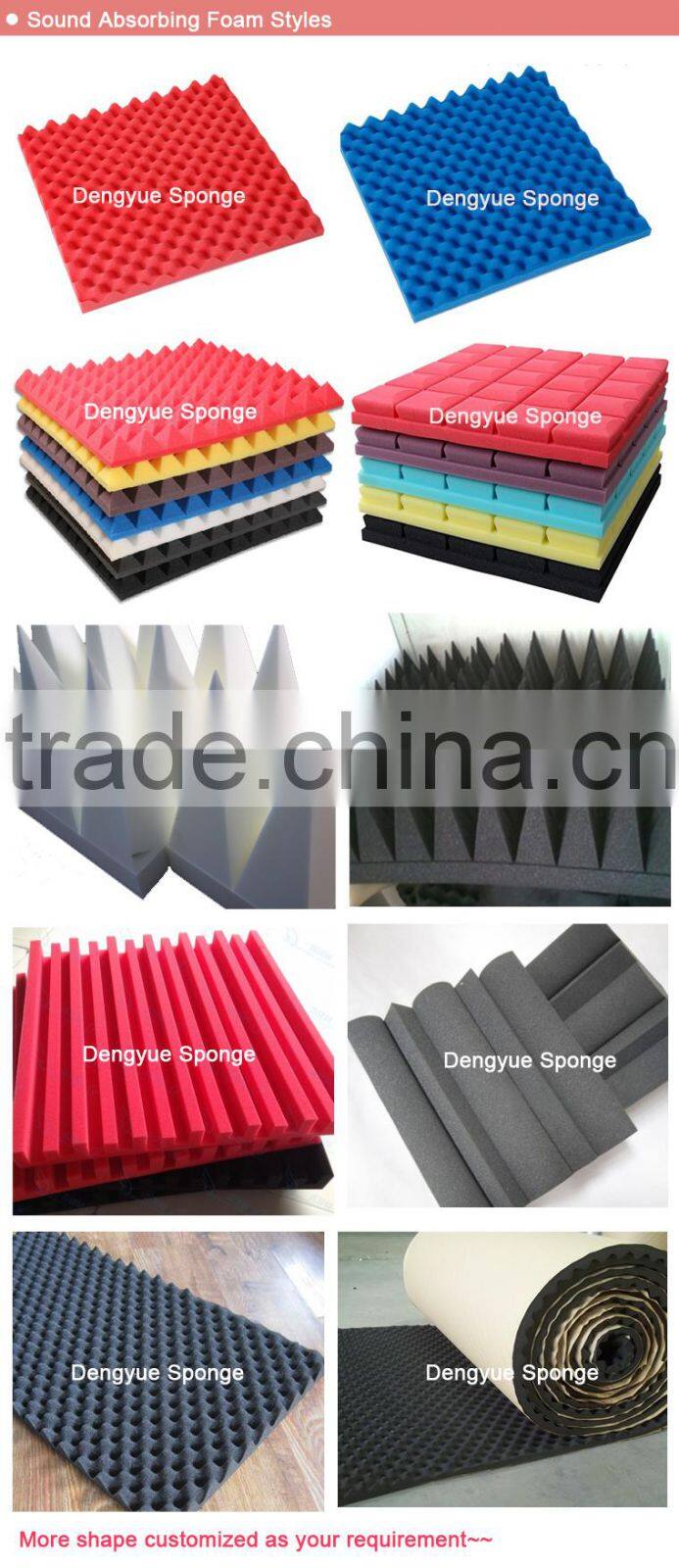 1 meter by 2 meter Black color Egg shape wave type soundproof Panel acoustic foam