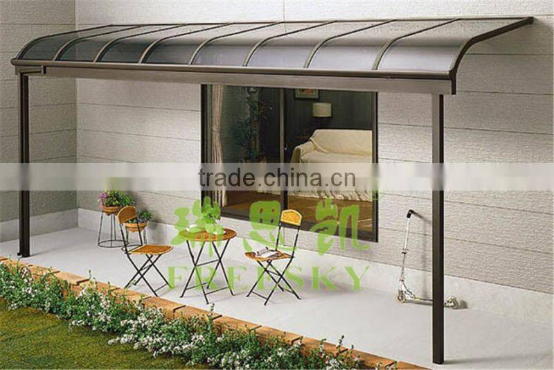 outdoor easy fixed solid polycarbonate gazebo shed for balcony terrace