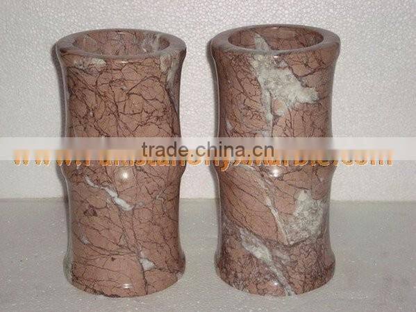 BEAUTIFUL MARINA PINK MARBLE FLOWER VASES