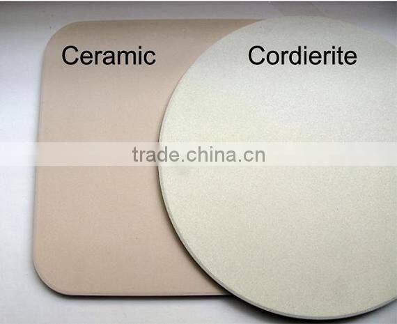 15 " round cordierite pizza baking stone with cutter