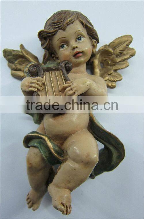 Polyresin old little angel statues