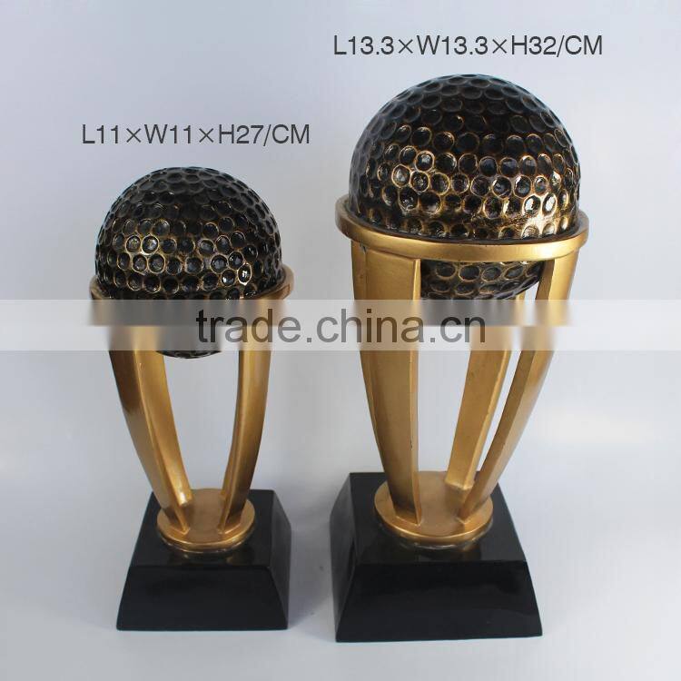 customized metal appearance polyresin resin pugilism boxing trophy cup