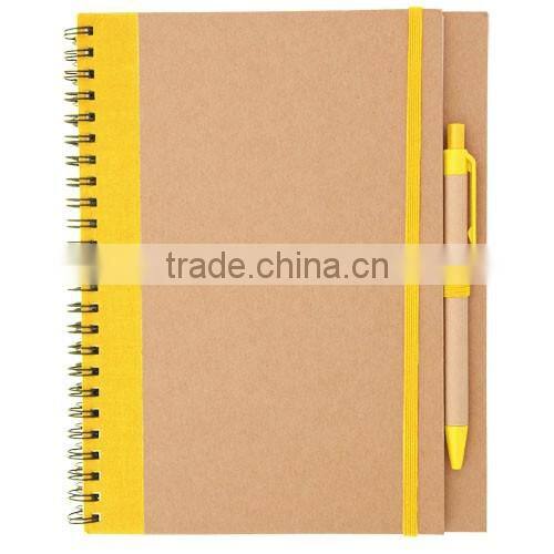 recycled cardboard ecofriendly block-notes with ballpen 65pages