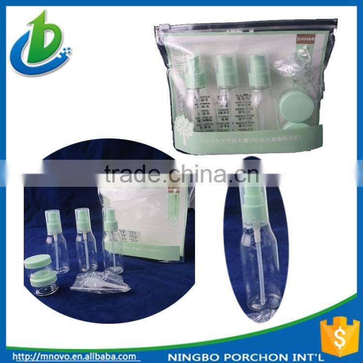 2016 new cheap hot sale plastic travel bottle set