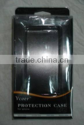 Customized black paper cell phone packaging box wholesale, pvc packaging box