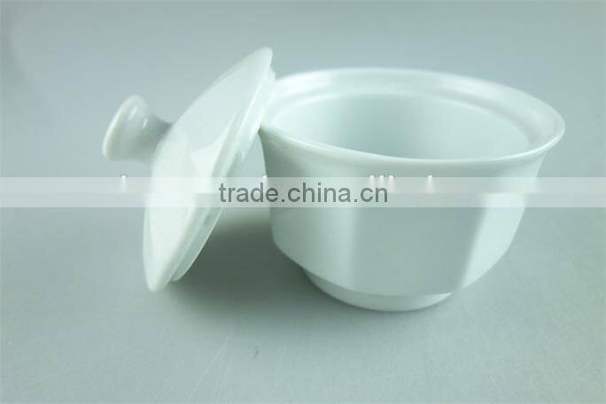 White ceramic sugar pots with cheap price in stock for wholesale