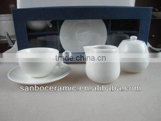 Promotion pure white tea set with gift box