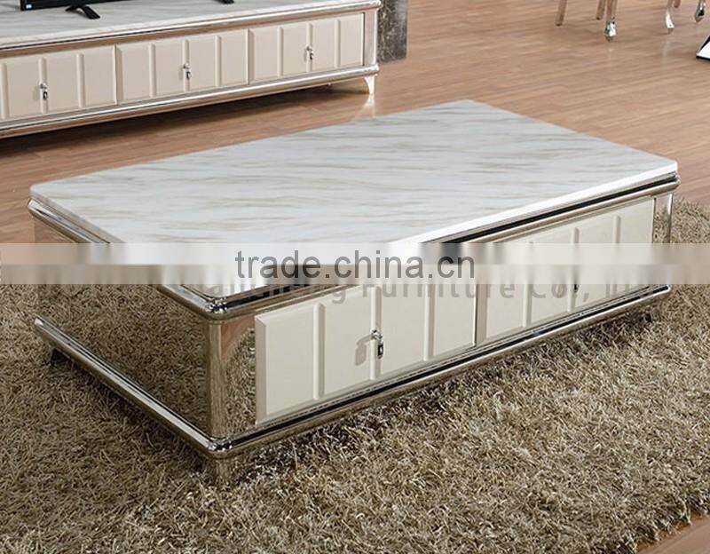 High gloss modern design new marble center table coffee table