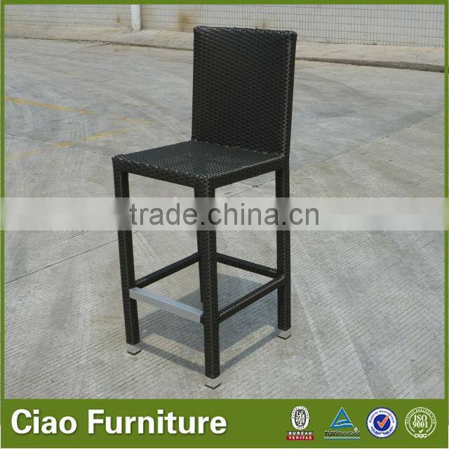 Hot New Outdoor Resin Rattan High Bar Chair Armless Bar Stool