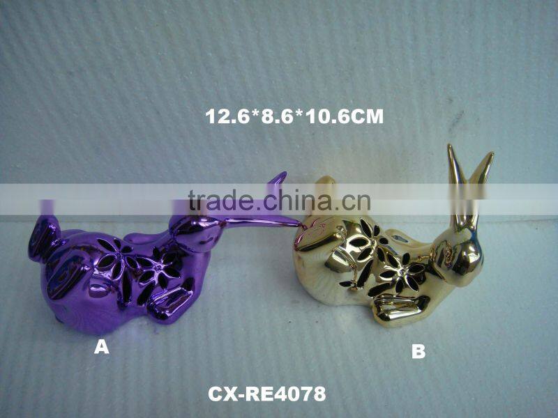 easter ceramic egg holder chicken-Ceramic Rabbit