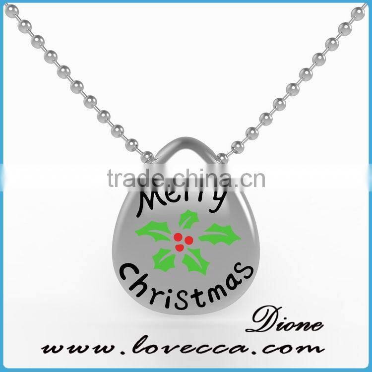 Christmas Snowflakes Deer Engrave Pendant necklace factory direct sale