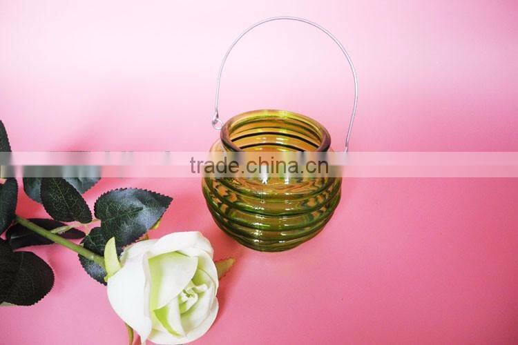 hand sprayed black glass candle jar with candle insert