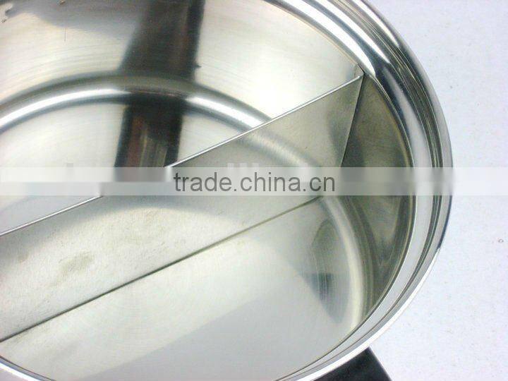 New Two compartments Cheapest stainless steel hot Pot