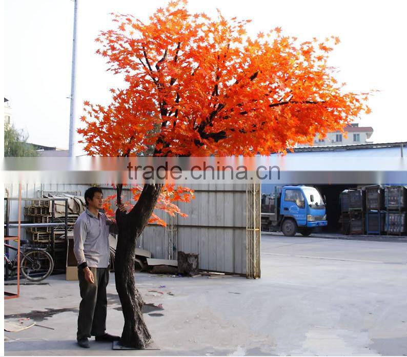 red artificial maple tree plastic maple tree/ fake maple tree decoration