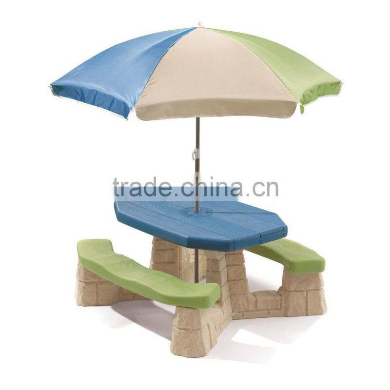 NEW Outdoor Indoor Plastic Kids Group Team Play Folding Table Chair Bench Set Ages 3+