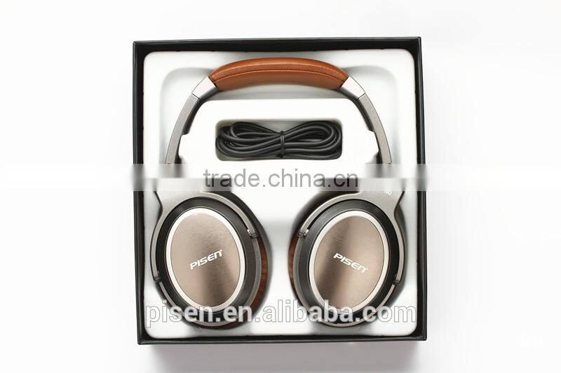 Pisen Replaceable 1.5m 5ft Guide Line Scalable Stainless Steel Handfree Hifi Wired Stereo Gaming Headphone