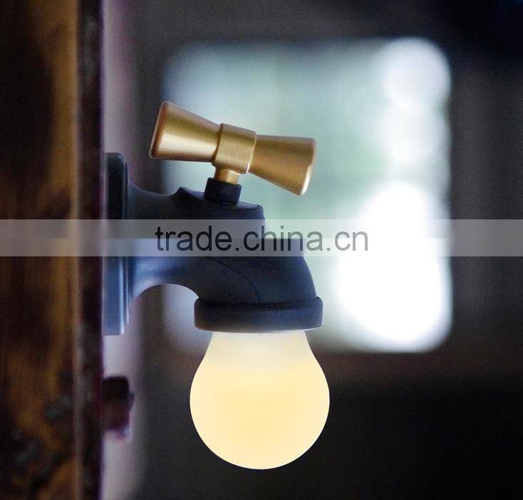 LED Night Light Sound Voice Sensor Faucet Shaped light